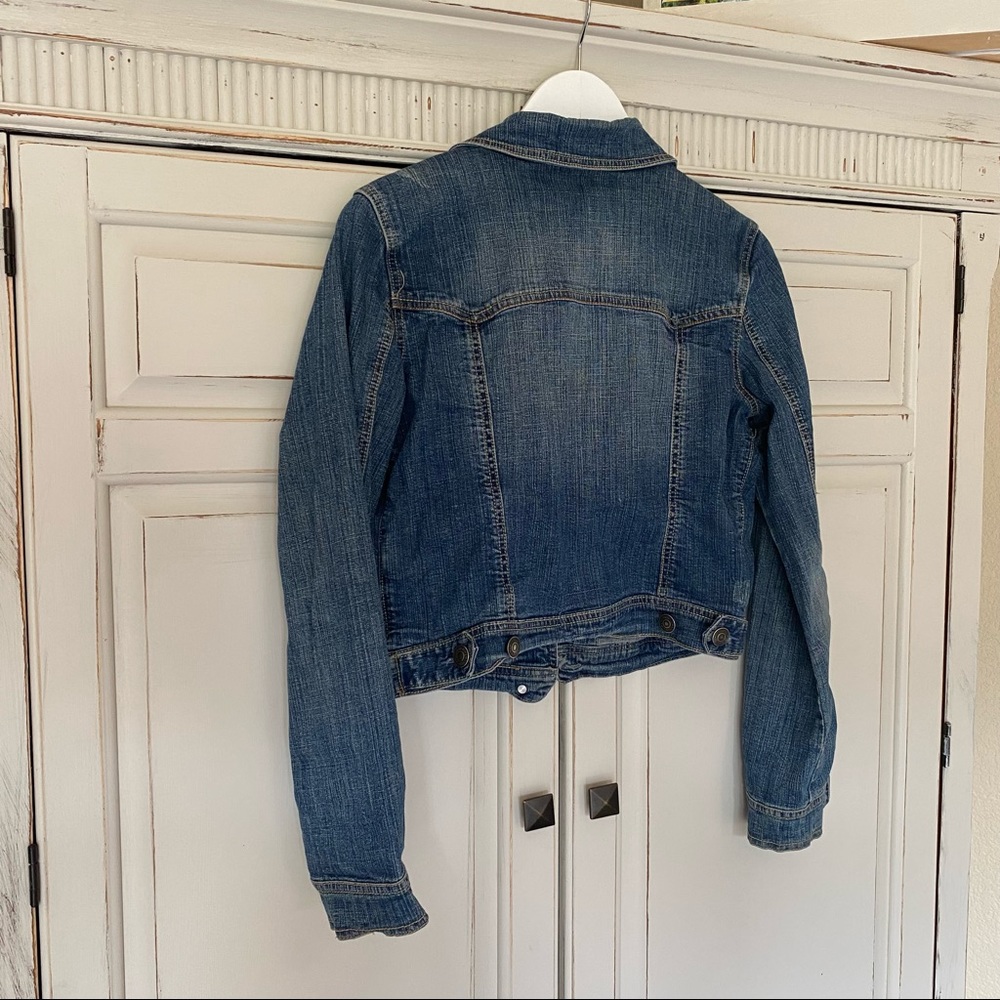 Hydraulic Denim Blue Jean jacket button front Medium Festival Fall Rodeo School - Picture 4 of 8